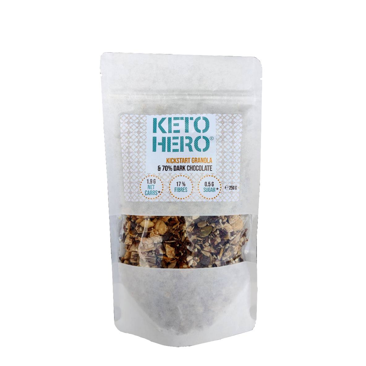 KETO-HERO Kickstart Granola med Mörkchokladdroppar 250g