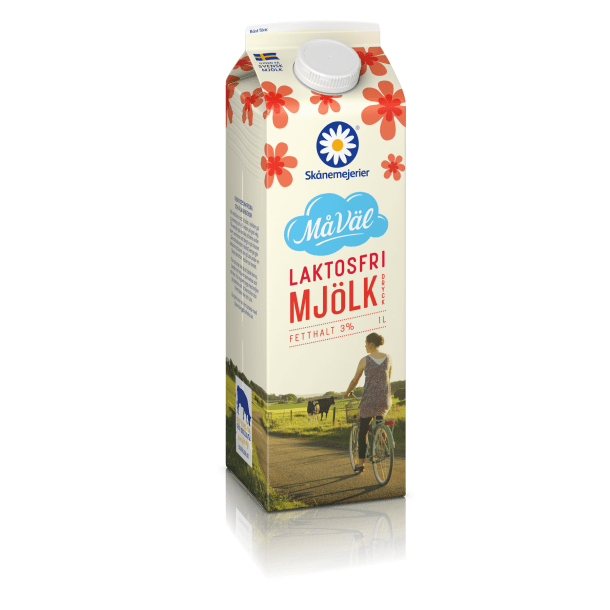 KD Laktosfri Mjölk 3% 1L, Skånemejerier