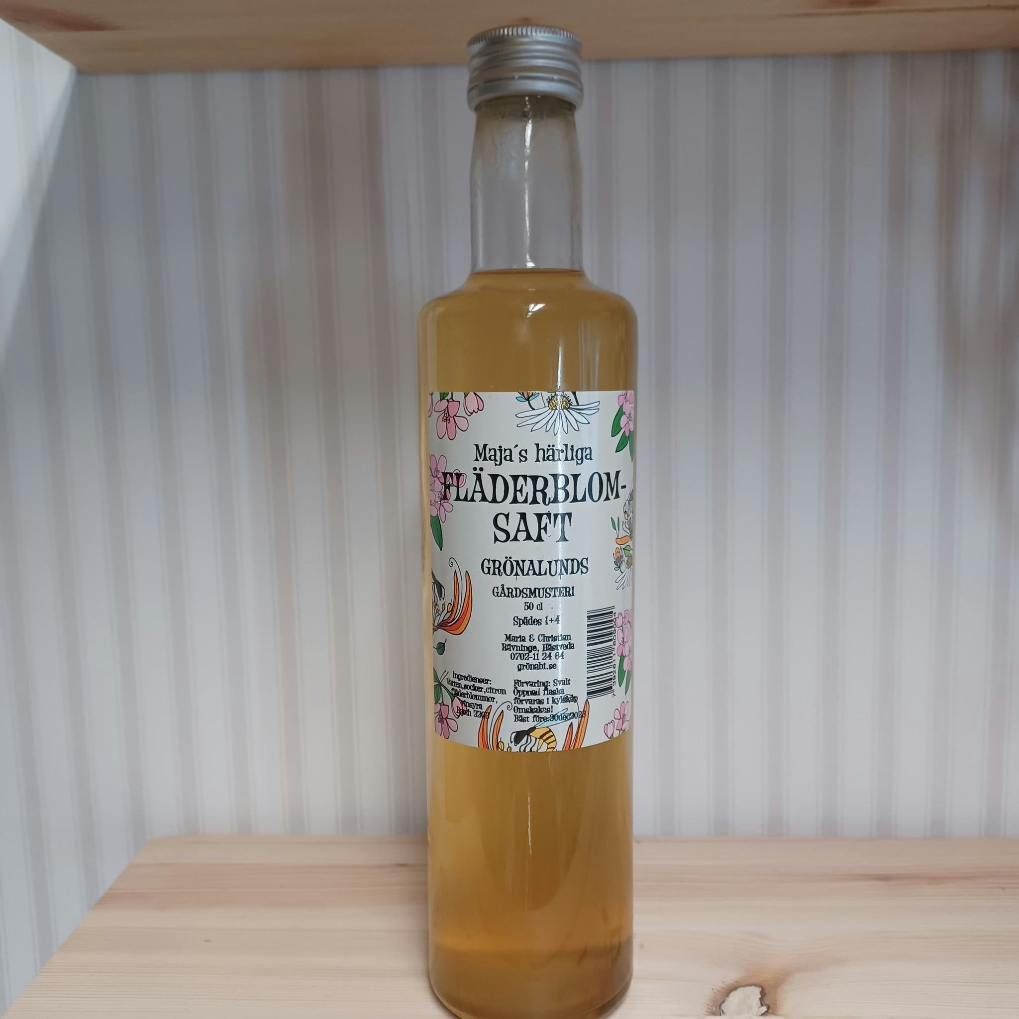 Fläderblomsaft 500ml, Grönalunds Gårdsmusteri