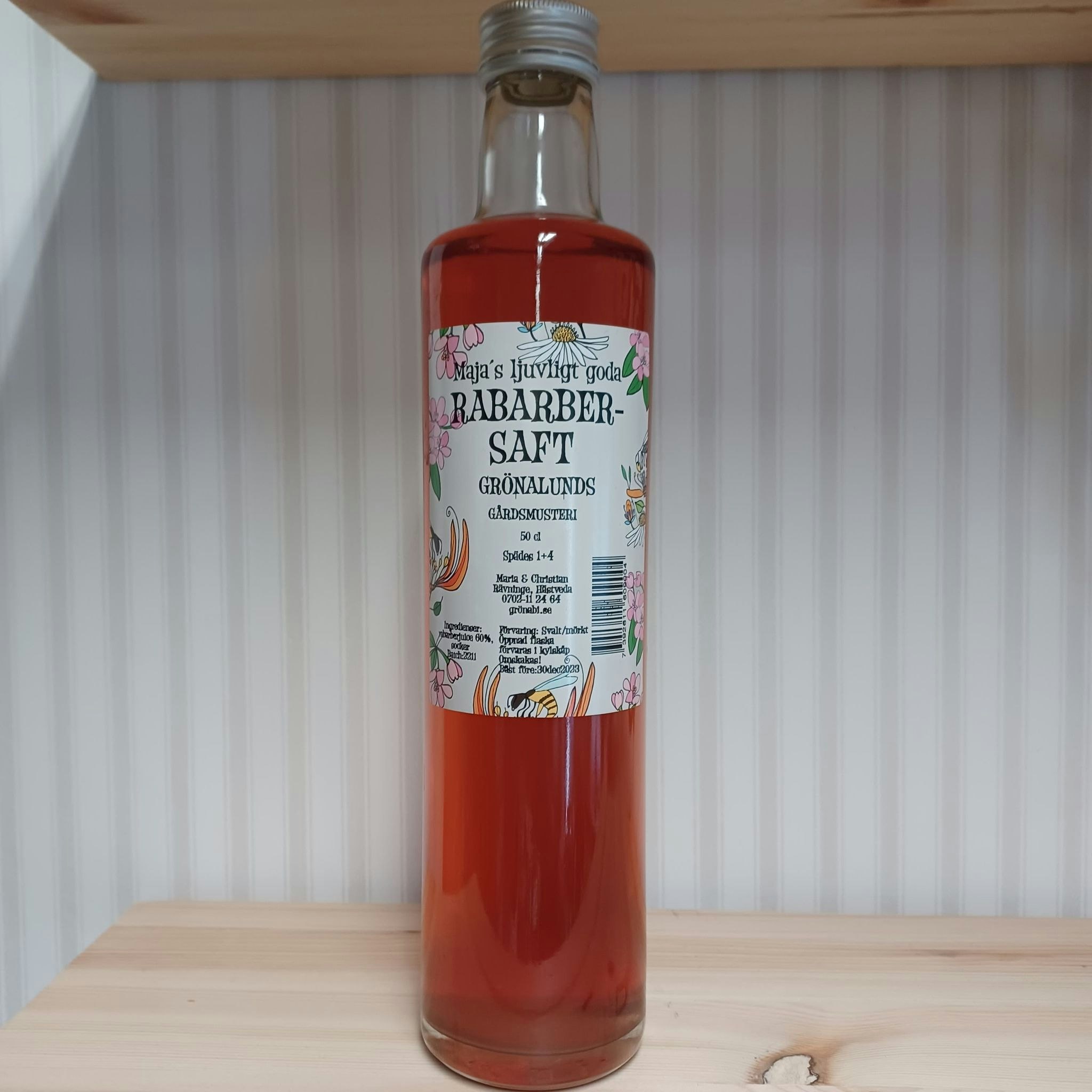 Rabarbersaft 500ml, Grönalunds Gårdsmusteri