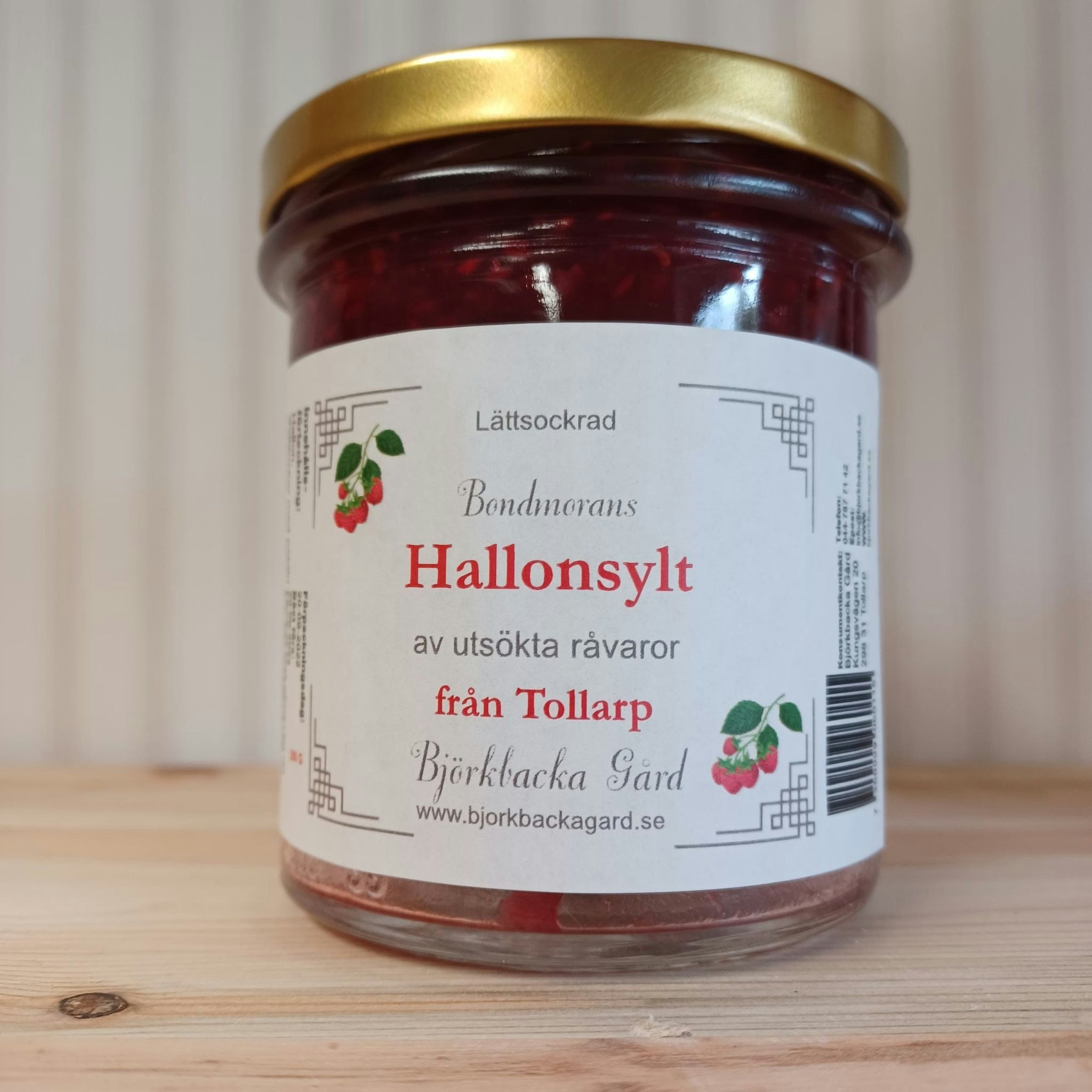 Hallonsylt 350g, Bondmorans