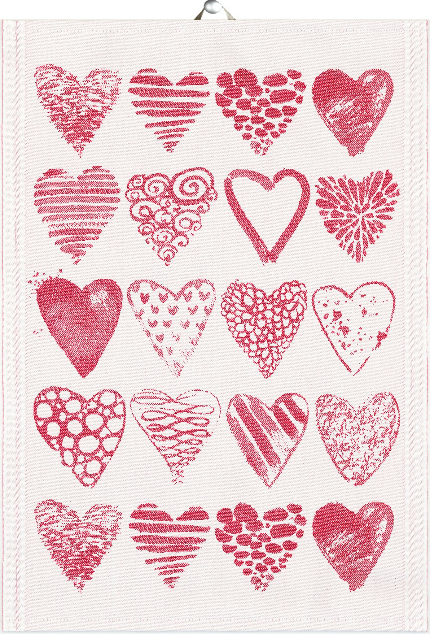 Handduk Hearts, Ekelund Linneväveri