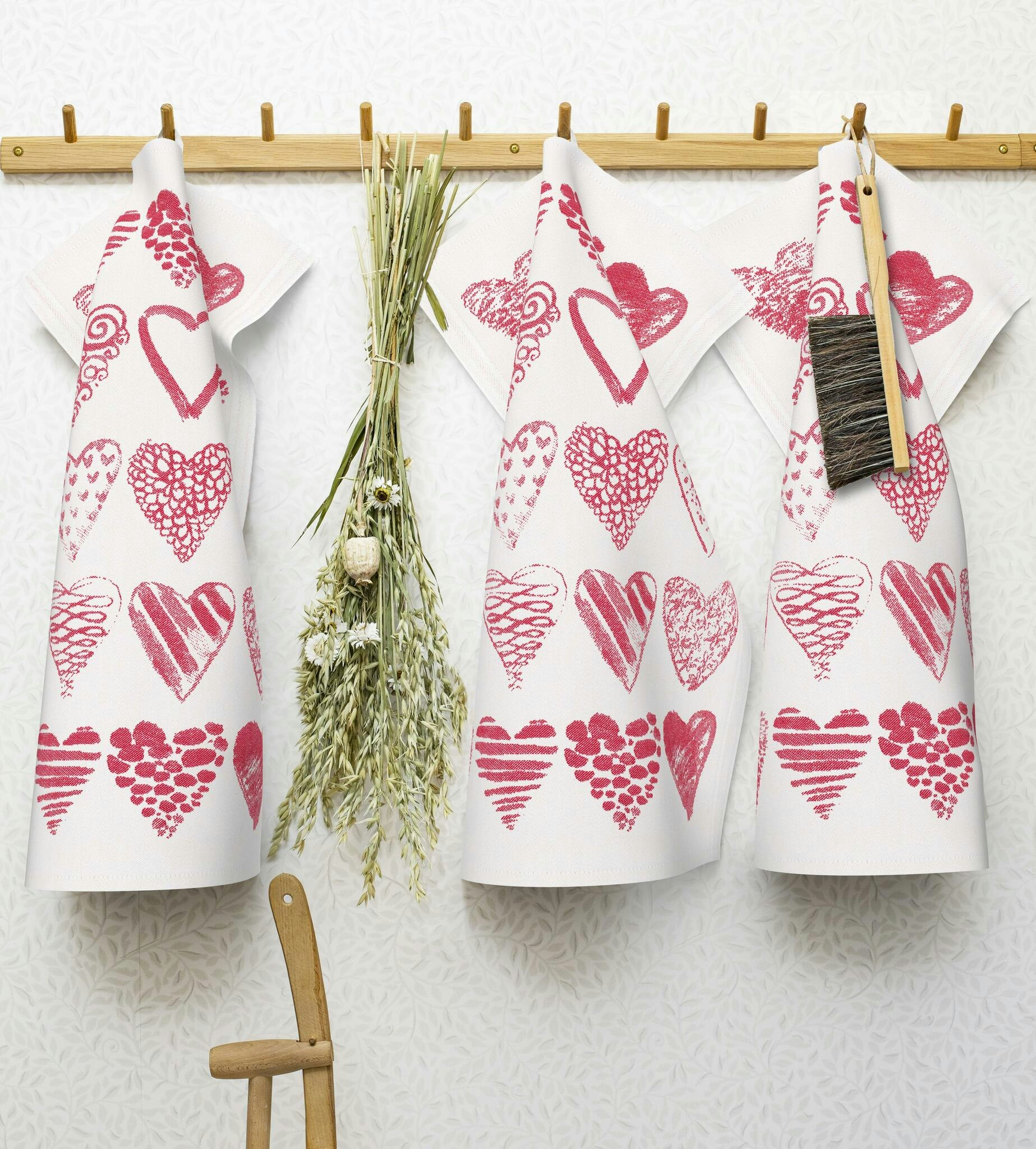 Handduk Hearts, Ekelund Linneväveri