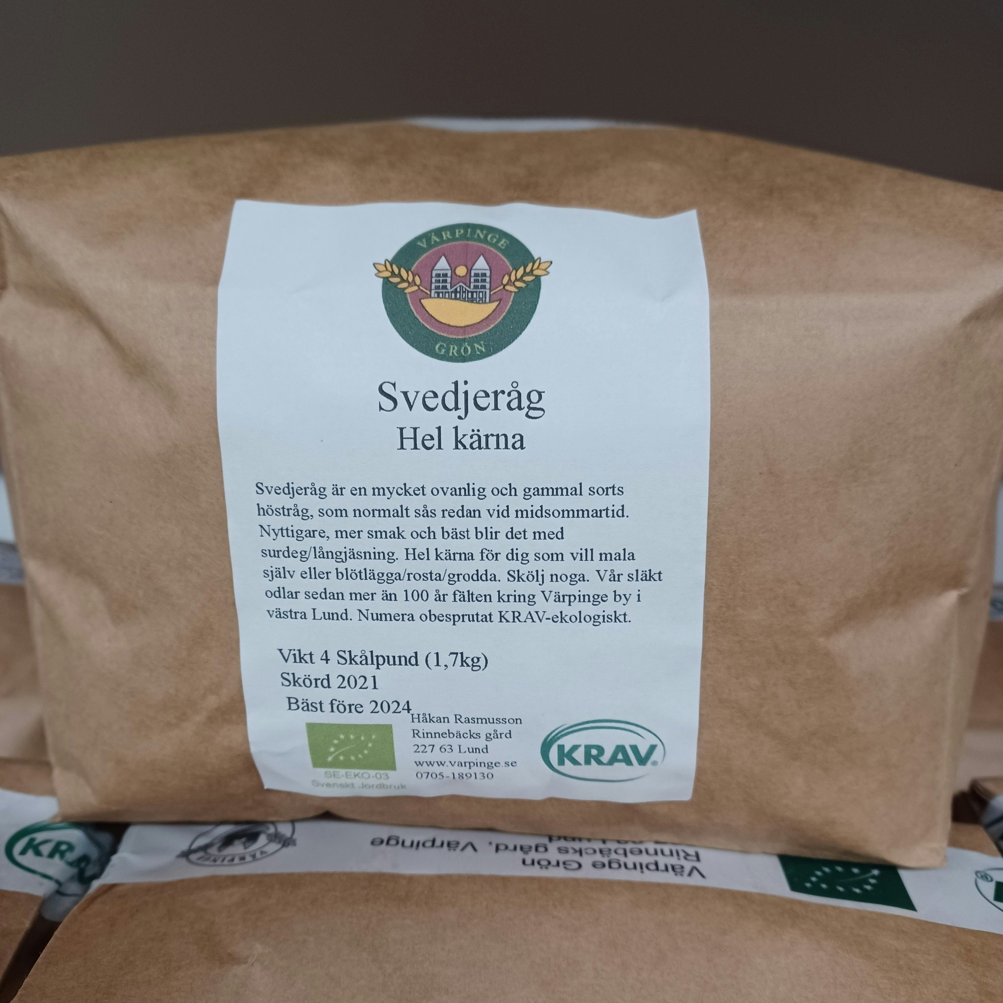 Svedjeråg, Hel Kärna KRAV 1,7kg, Värpinge Grön