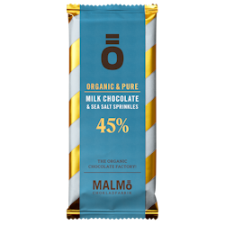 Ö Milk Chocolate Sea Salt 45%, 55g EKO, Malmö Chokladfabrik