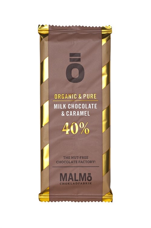 Mjölkchoklad 40% Caramel 55g EKO, Malmö Chokladfabrik