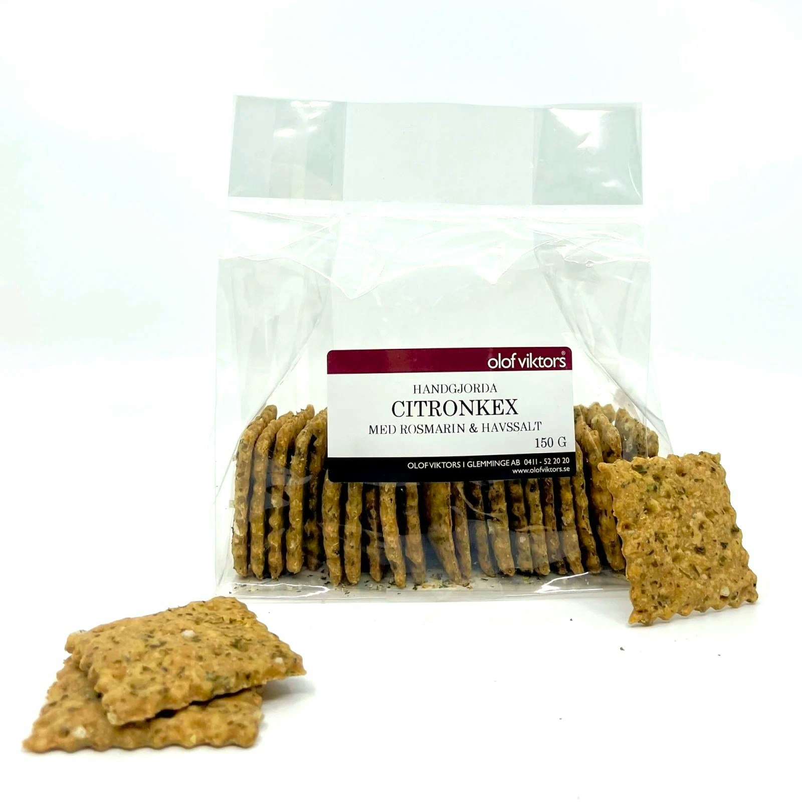 Citronkex med rosmarin & havssalt, 150 g, Olof Viktors