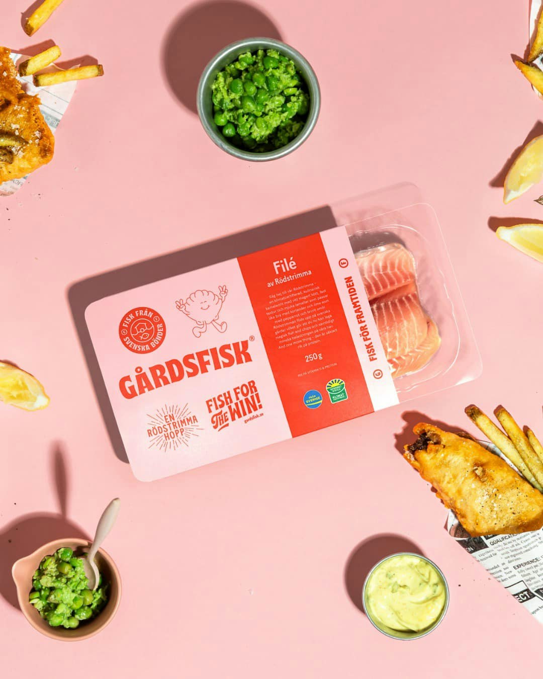 Filé av rödstrimma ca 250g Fryst, Gårdsfisk