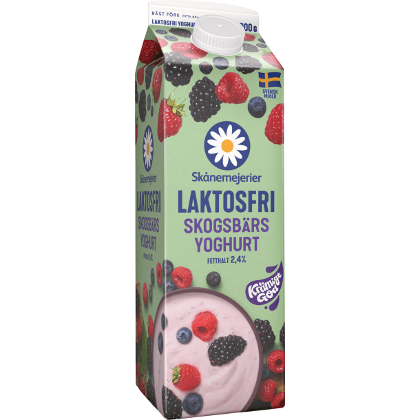 Laktosfri Skogsbär Yoghurt 2,5% 1000 g, Skånemejerier