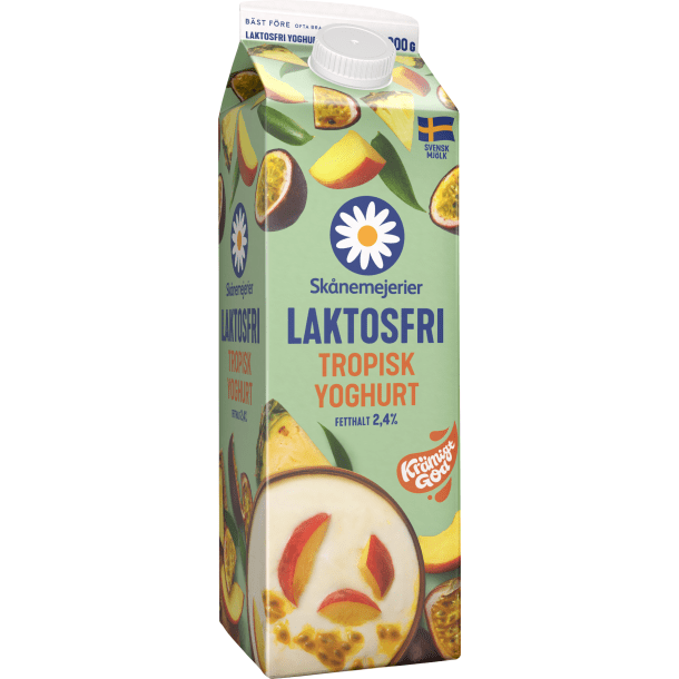 Laktosfri Tropisk Yoghurt 2,5% 1000 g, Skånemejerier