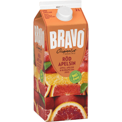 Bravo Röd apelsin juice 2 L, Skånemejerier