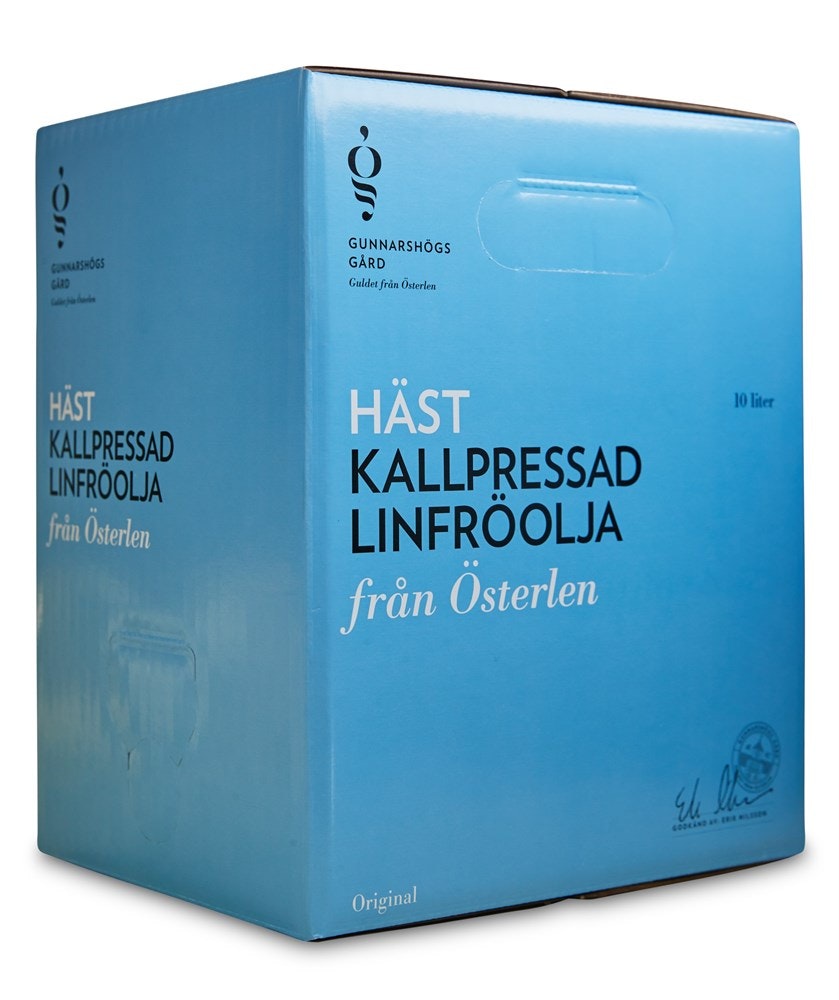 Linfröolja kallpressad 10 L, bag-in-box, Gunnarshög