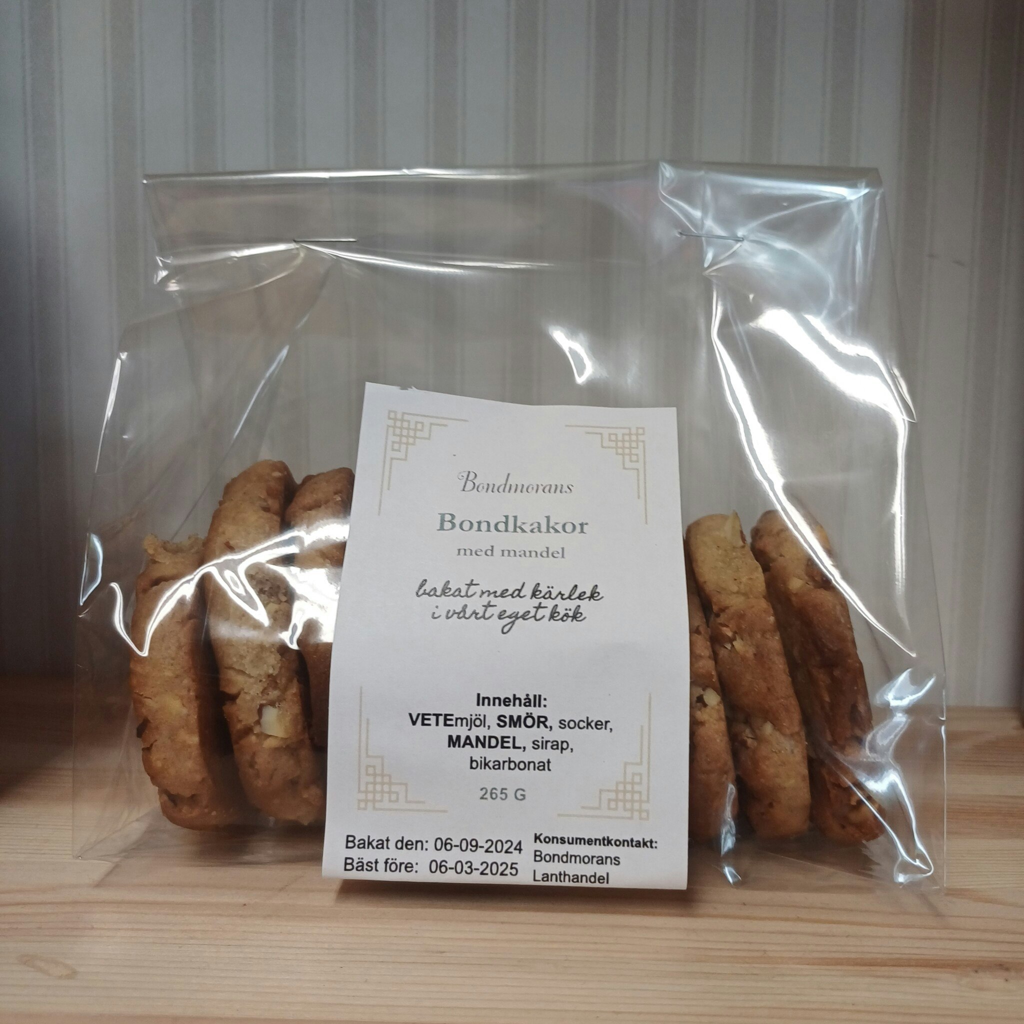 Bondkaka med mandel 265g, Bondmorans