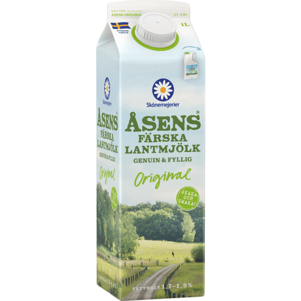 Åsens Lantmjölk 1,7-1,9% 1L, Skånemejerier
