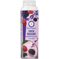 Drickyoghurt Björnbär/Hallon 0,8% 330 ml, Skånemejerier