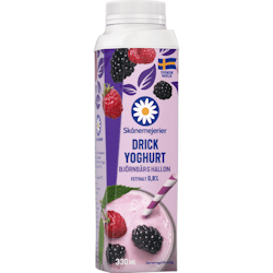 Drickyoghurt Björnbär/Hallon 0,8% 330 ml, Skånemejerier
