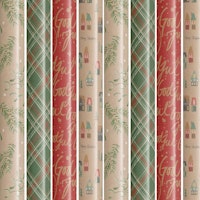 Julklappspapper Grön Tartan, 4 m