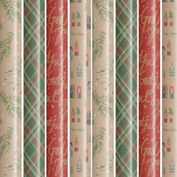 Julklappspapper Grön Tartan, 4 m