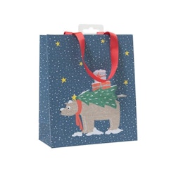 Presentpåse Blå Jul, liten