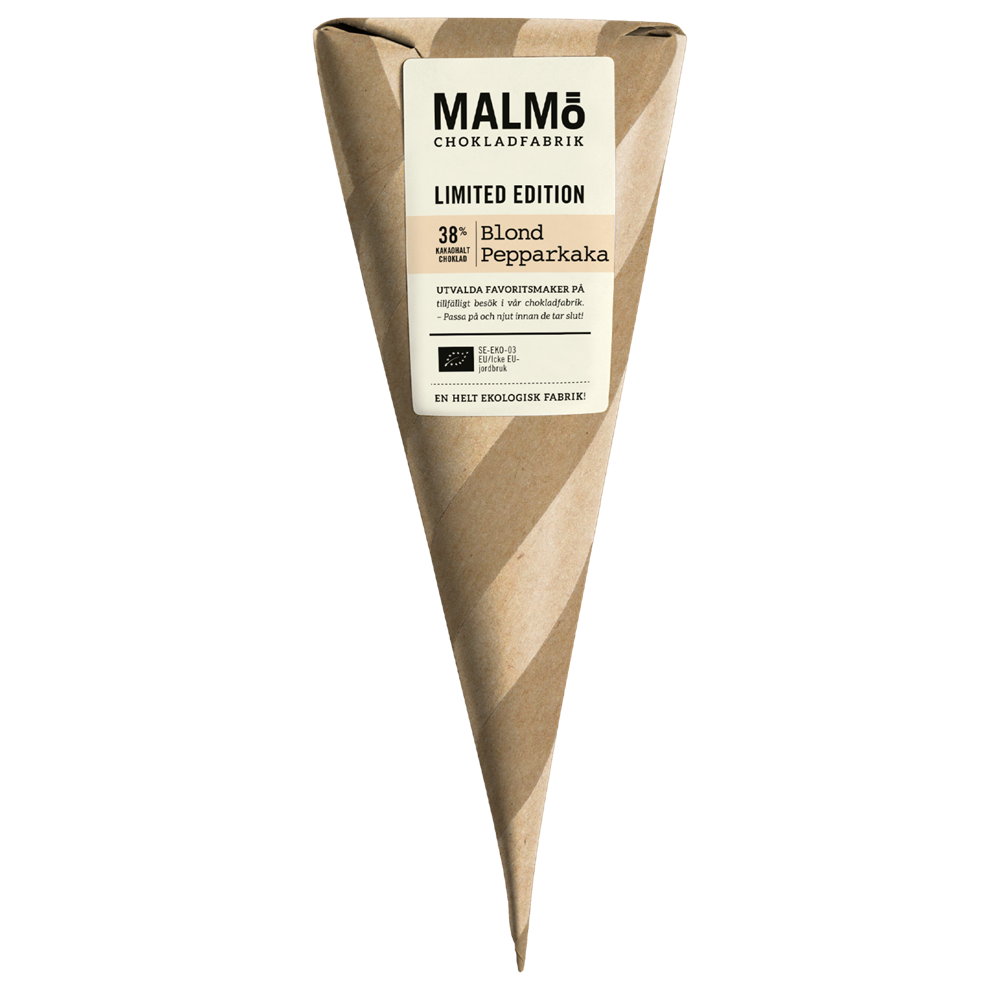 KD Chokladstrut Lmtd Edition Blond Pepparkaka, 90 g EKO Malmö Chokladfabrik KORT DATUM