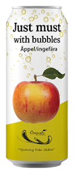 Just must med bubblor Äppel/Ingefära 25 cl, Öspab