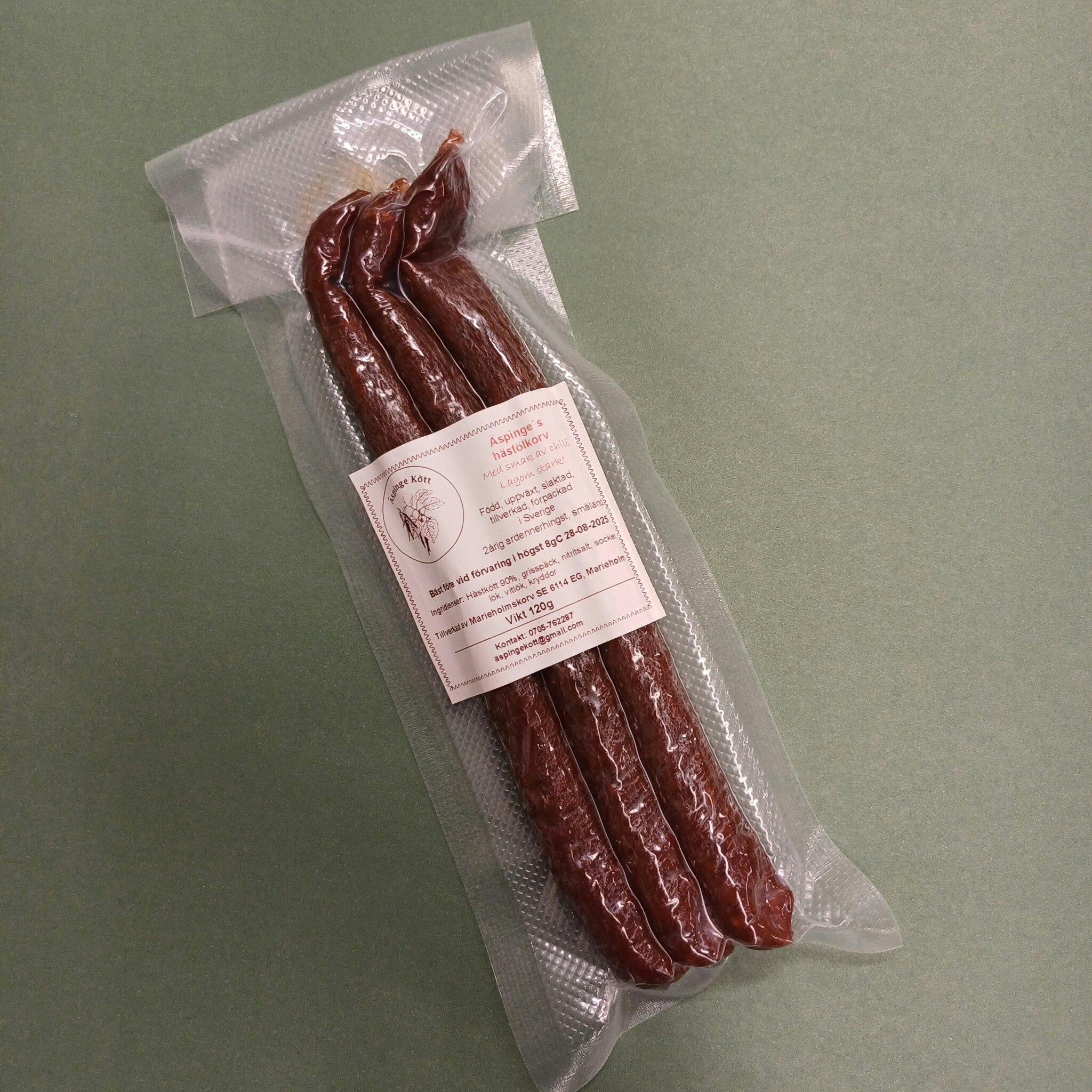 Hästölkorv 120g, Äspinge Kött