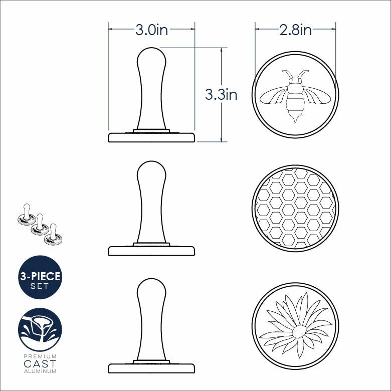 Kakstämpel Honungsbi, 3-pack Nordic Ware