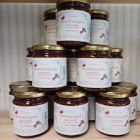 Rabarb & Jordgubbsmarmelad 385g, Bondmorans