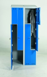 Klädskåp, blå/grå 4 d/Z-modell