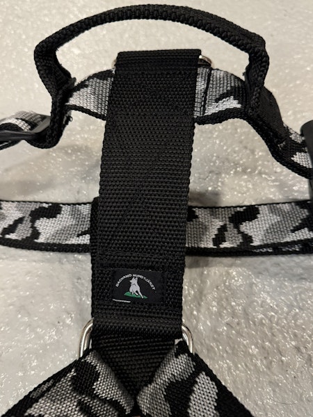 Skydd/spår sele med handtag
