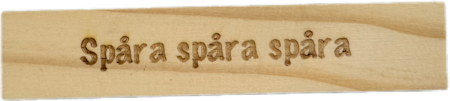 Spårapporter med text, 11 olika texter.