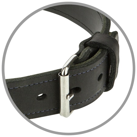 Halsband läder 2 lager