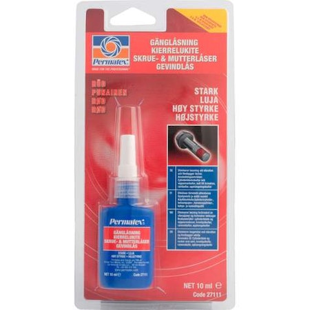 PERMATEX GÄNGLÅSNING STARK 10ml (RÖD)
