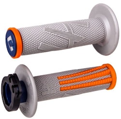 ODI Emig2 Pro V2 Lock-on Grip, 2 & 4 Stroke GRÅ / ORANGE