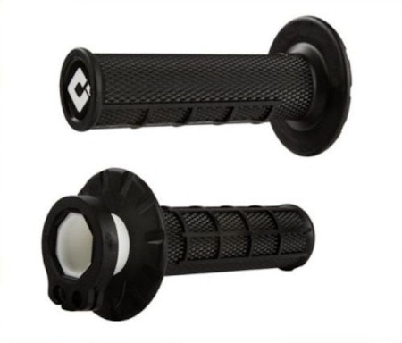 ODI Half Waffle MX Lock-On Grip Set 2 & 4 Stroke SVART