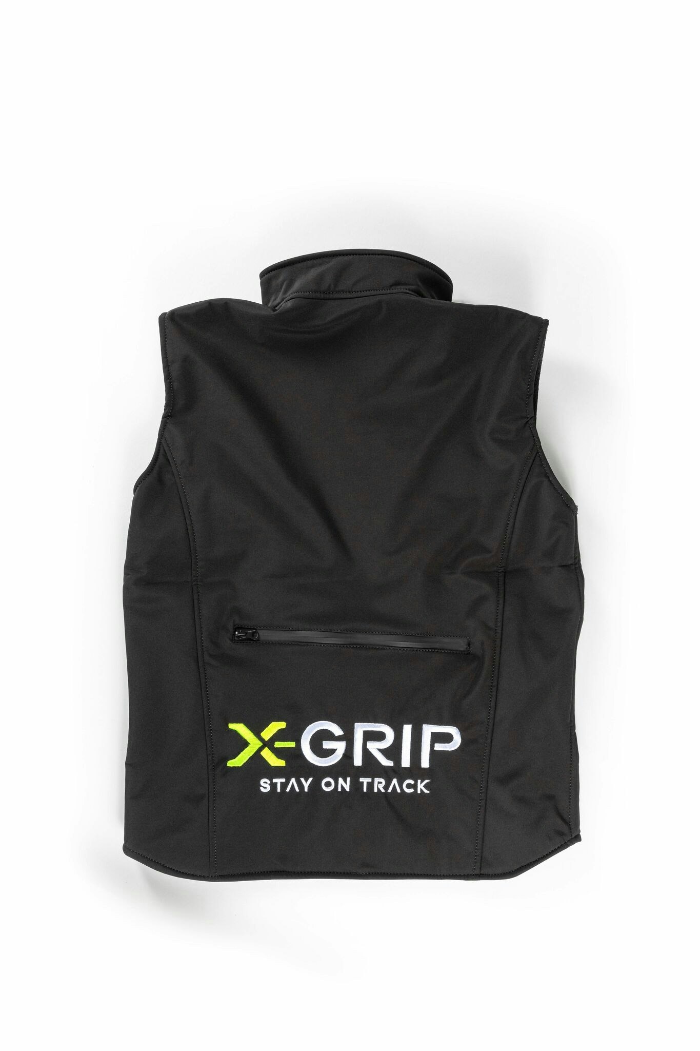 X-GRIP GILET Väst är gjord av det ett robusta yttermaterial med meshfoder och broderad logotyp på bröst och rygg.