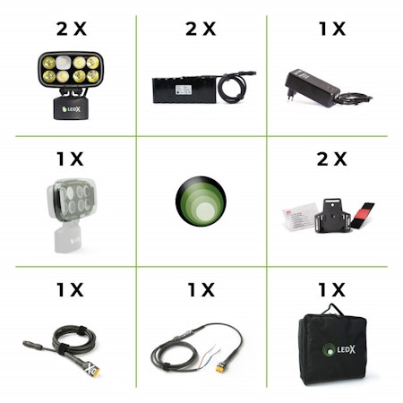 LEDX LIGHTS Enduro Kit Light 141Wh batteri
