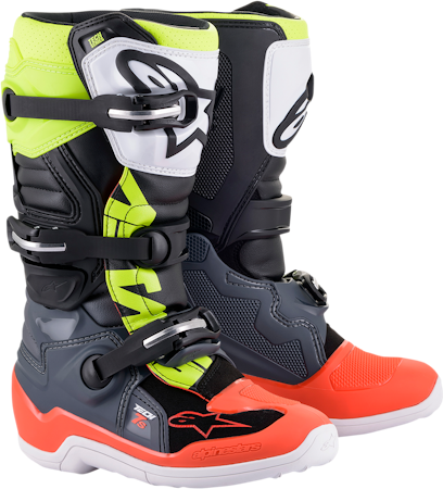 Alpinestars Tech 7s junior Grå/Orange/Gul