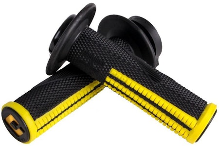 ODI Emig2 Pro V2 Lock-on Grip, 2 & 4 Stroke SVART / GUL