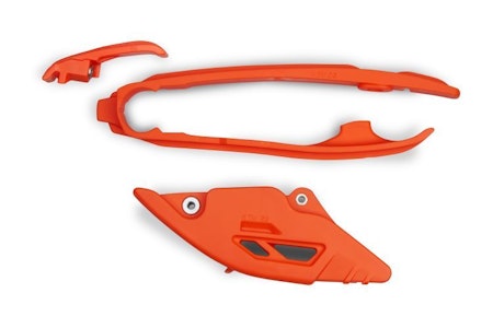 UFO Kedjestyrare & Svingarmsskydd Kit Orange KTM 125cc+ 2023-