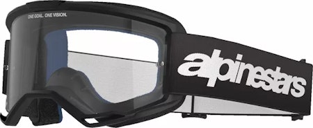 Alpinestars Vision 3 Wordmark svart med klar lins