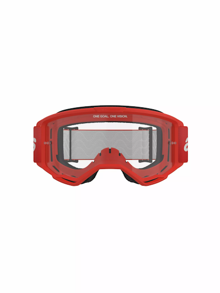 Alpinestars Vision 3 Wordmark röd med klar lins
