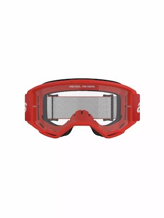 Alpinestars Vision 3 Wordmark röd med klar lins