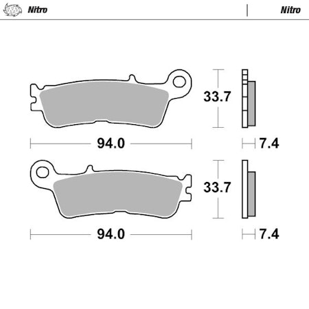 Moto-Master 912-21 bromsbelägg FRAM YAMAHA YZ125/250/450