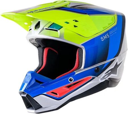 Alpinestars SM5 Sail Yellow/Blue hjälm