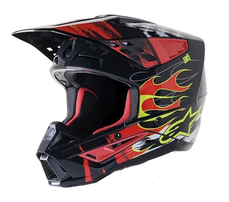 Alpinestars SM5 Rash Gloss black/red hjälm