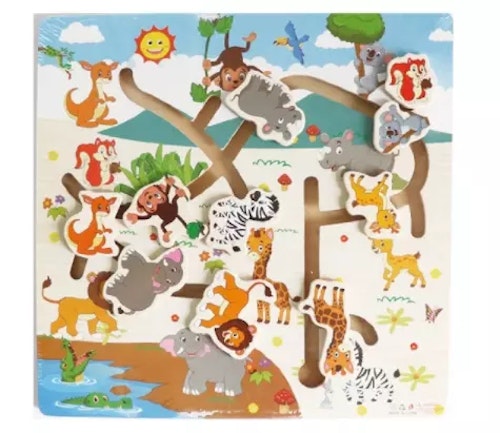 Köp Montessori pussel i trä med djur eller fordon från Coolasteprylarna.se