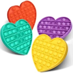 Pop It Fidget Toy modell hjärta finns i flera färger.