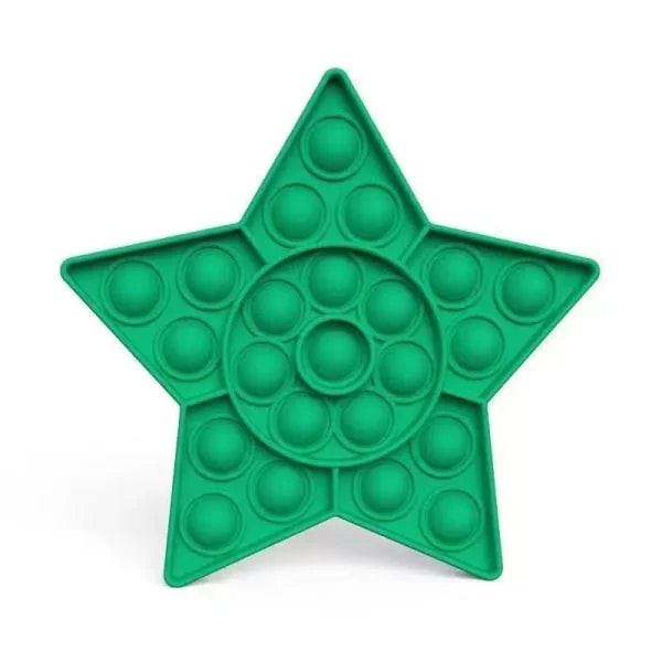 Pop It Fidget Toy modell stjärna, färg grön