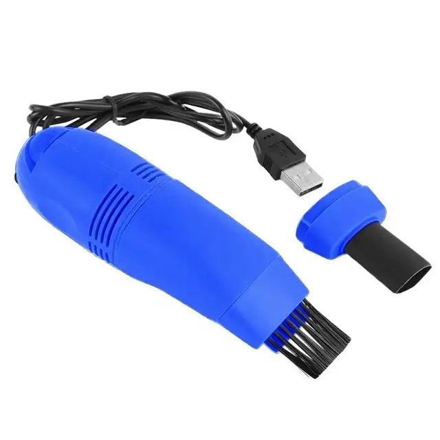 USB-driven dammsugare till dator snabb rengöring färg blå
